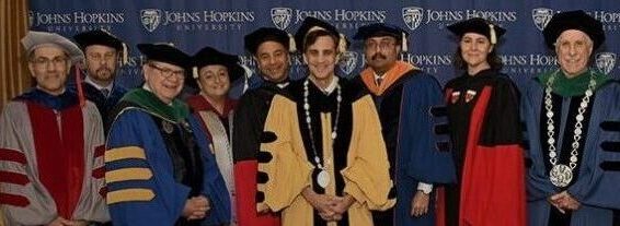 Picture of Johns Hopkins faculty in academic regalia